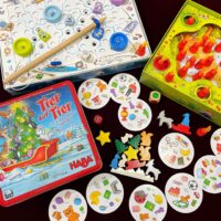 ボードゲーム、カヤナック、うさぎのニーノ、ワニに乗る？クリスマスエディション、ドブルキッズ2024年新版