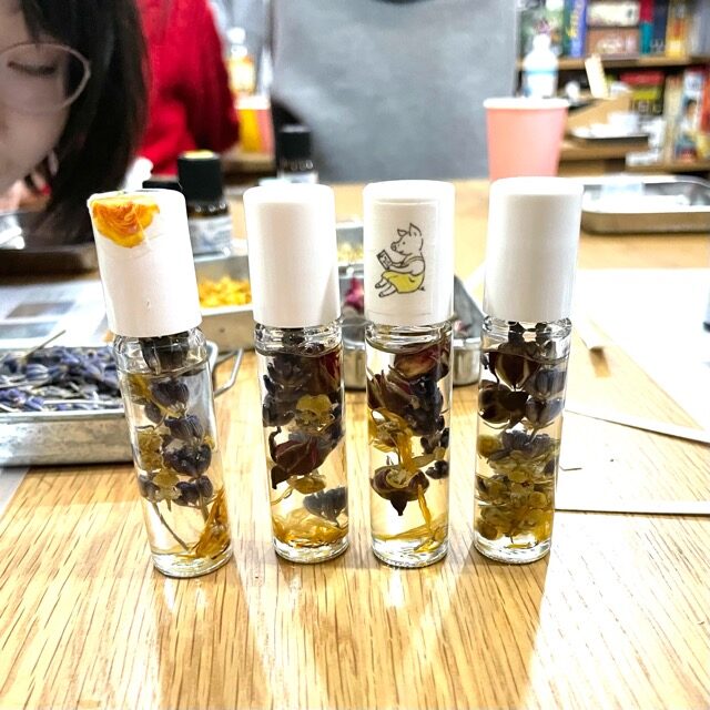 ロールオンアロマ、アロマワークショップ