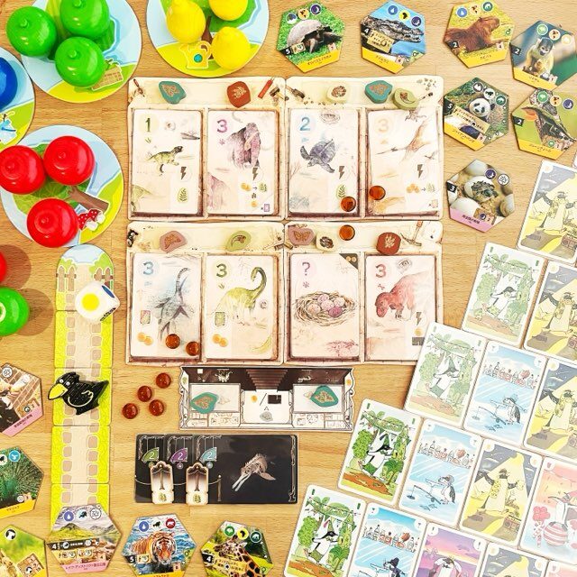 ボードゲーム、ファースト・ジャイアント：古生物博物館、ペンギンパーティ、はじめてのゲーム・果樹園、アーク・ノヴァ：サンクチュアリ